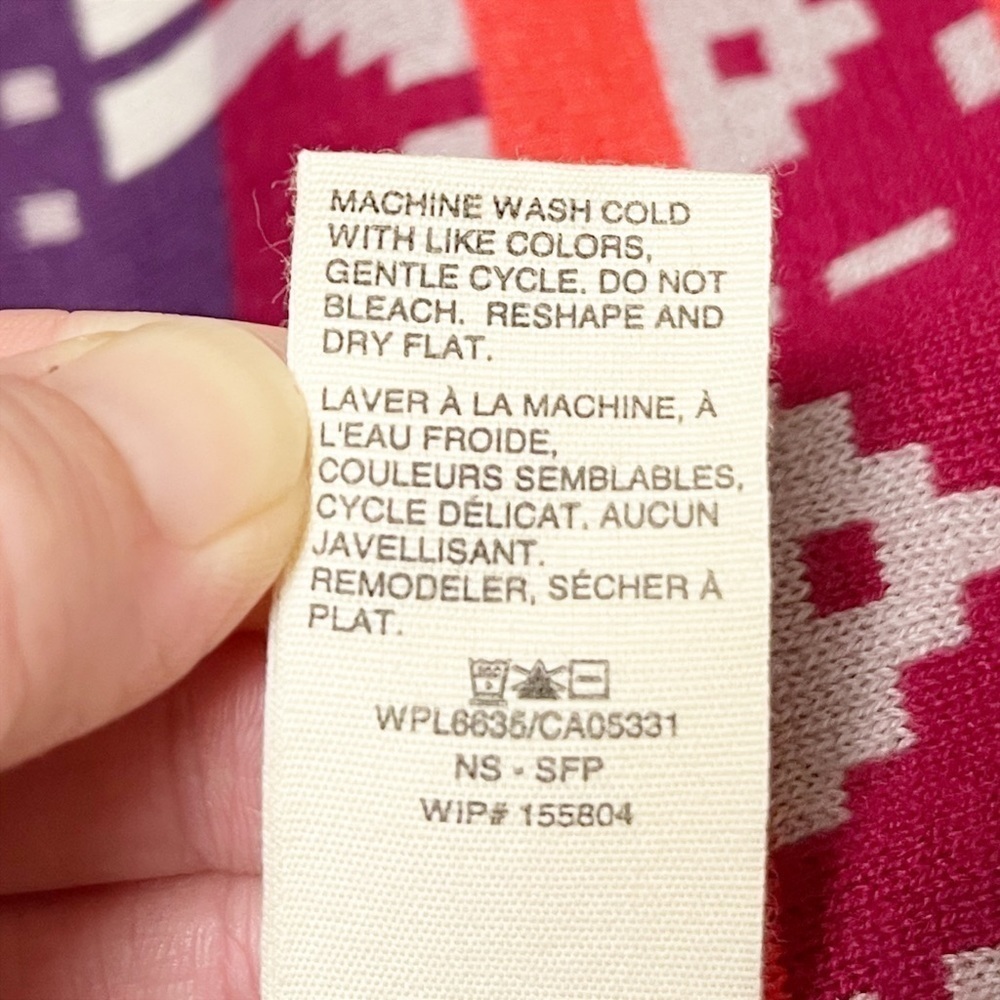 Woolrich Southwestern cardigan sweater single button collar geometric Aztec - Picture 9 of 9